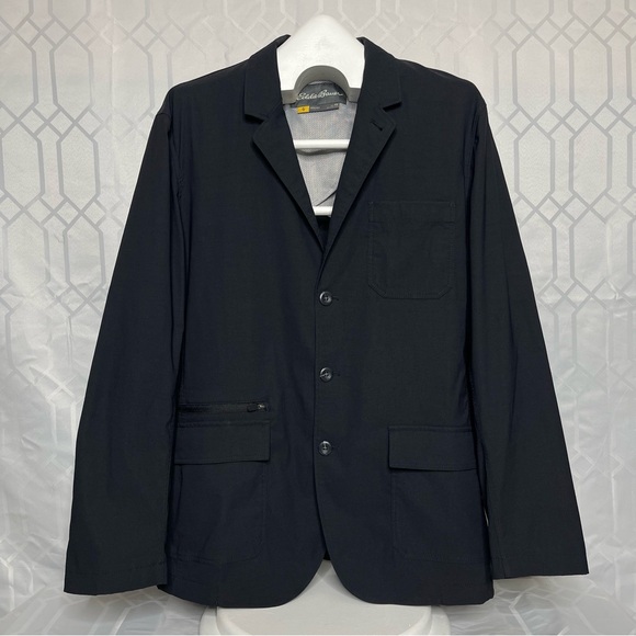 Eddie Bauer Travex Voyager Performance Nylon Lycra Travel Blazer Size 44